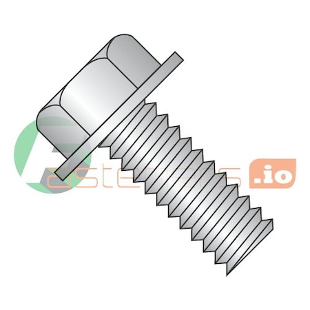 Newport Fasteners #6-32 x 3/8 in Slotted Hex Machine Screw, Plain 18-8 Stainless Steel, 5000 PK 980344